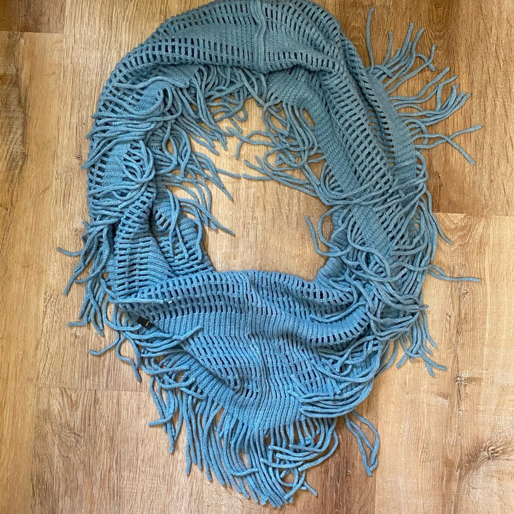 Blue infinity scarf